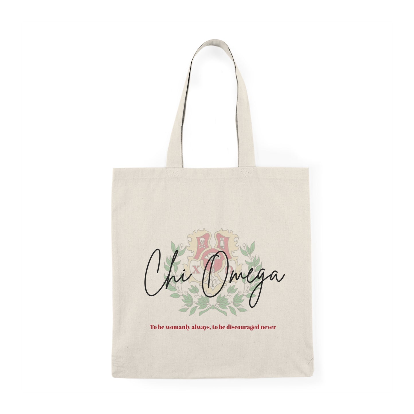 Chi Omega tote bag